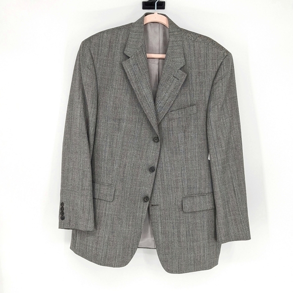 Ralph Lauren Wool Silk Blazer Gray 44R preppy Business casual academia work - Picture 1 of 9